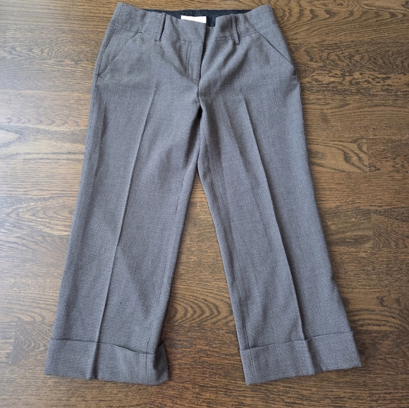 Michael Kors Gray Houndstooth Dress Pants Sz.8 Cropped - Picture 1 of 10